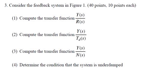 Solved Consider The Feedback System In Figure 1 40 Points