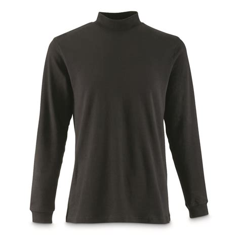 Guide Gear Mens Mock Turtleneck Long Sleeve Shirt 180050 T Shirts At Sportsmans Guide