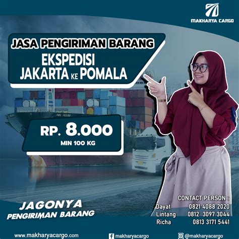 Ekspedisi Jakarta Pomala Rp Gratis Jemput Barang