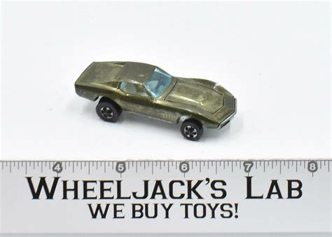 Custom Corvette Olive Redline Hot Wheels Mattel Vintage Rl Wheeljack S Lab