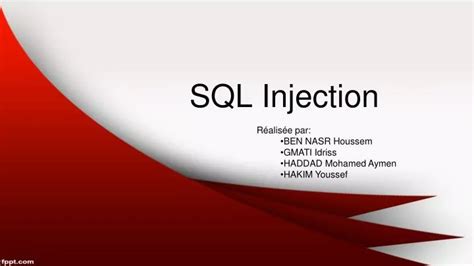 Ppt Sql Injection Powerpoint Presentation Free Download Id 2184481