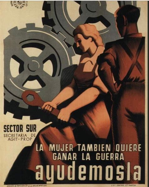 Vintage Propaganda Poster Spanish Civil War 1937 Vintage Haus Interior