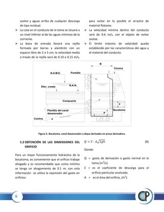 Diseño hidráulico y estructural de presas derivadoras PDF