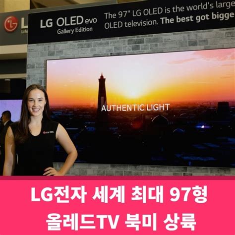 [카드] Lg전자 세계 최대 97형 올레드tv 북미 상륙 네이트 뉴스