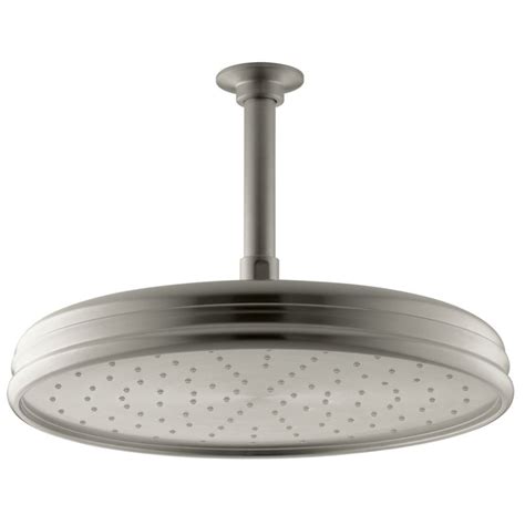 KOHLER Traditional Vibrant Brushed Nickel 1-Spray Rain Shower Head at Lowes.com