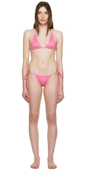 Frankies Bikinis Ssense Exclusive Pink Tia Mackenzie Bikini