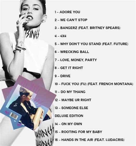 evrofeli: Miley Cyrus' Official Songs for ‘BANGERZ’ CD