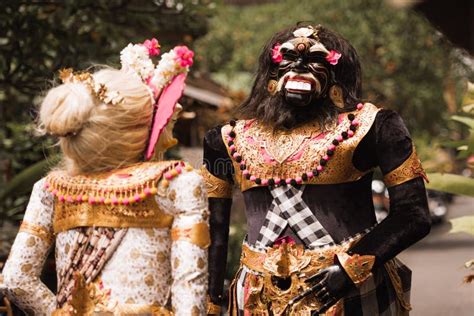 Bali Indonesia January Traditional Celebration Ritual In