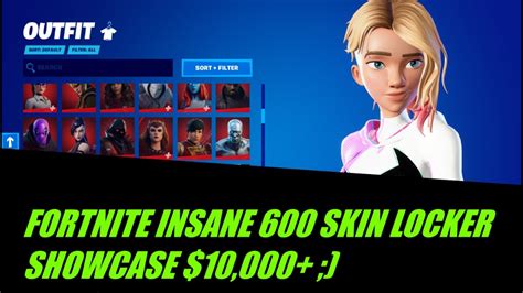 FORTNITE INSANE LOCKER SHOWCASE ALL CONSOLE EXCLUSIVE SKINS FULL GOLD