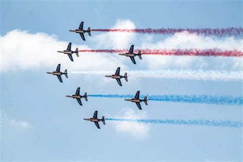 Fighter Jets Flying in Formation Stock Image - Image of flight, airshow ...