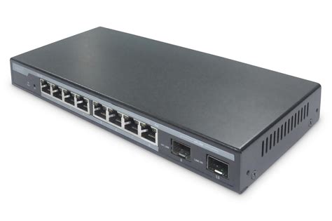 DIGITUS Switch 8 Port L2 Managed Gigabit PoE 2xSFP 86W Varle Lt