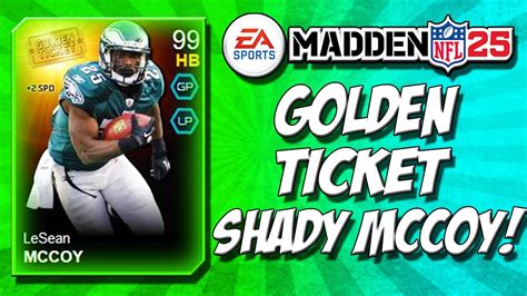 Madden 25 Ultimate Team Golden Tickets Shady Mccoy And Brian