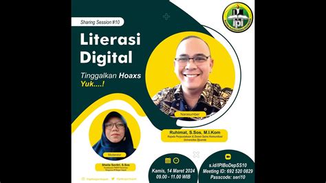 Ipi Bogor Depok Sharing Session Seri Literasi Digital Tinggalkan