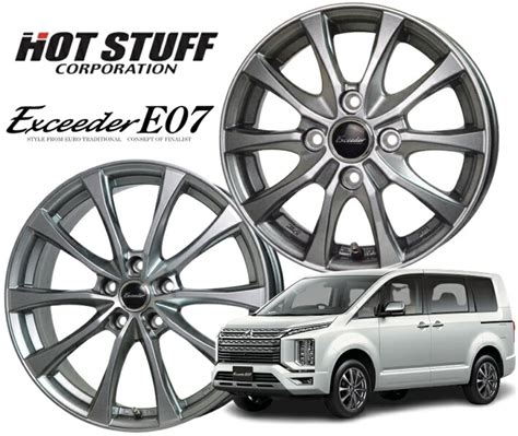 インチ 穴 本 Exceeder エクシーダーE ホットスタッフ HOT STUFF E ホイール ダークシルバー 車用品