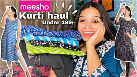 Meesho Kurti Haul Starting ₹169 Summer Kurti Under ₹250