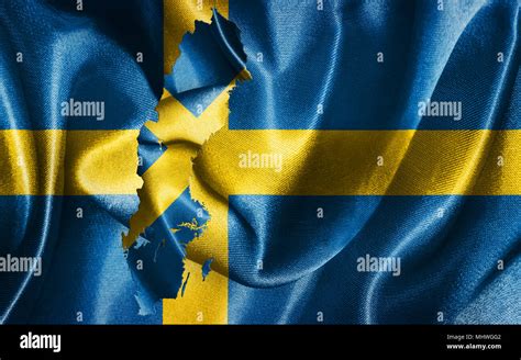 Sweden National Flag and Map Illustration Stock Photo - Alamy