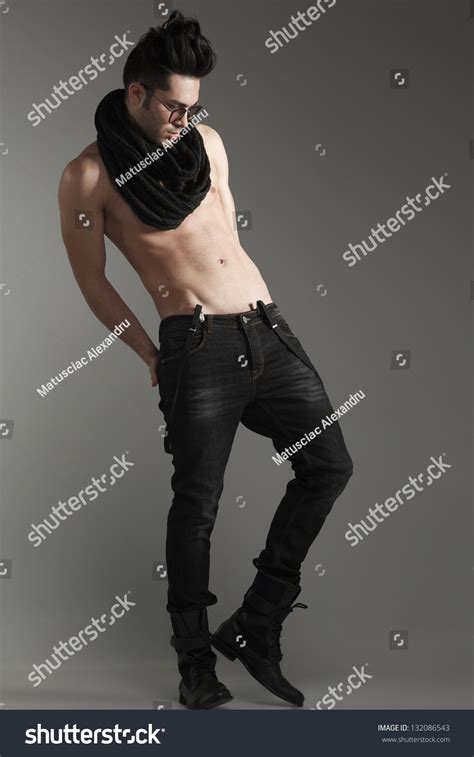 Sexy Fashion Man Model Top Naked Stock Photo 132086543 Shutterstock