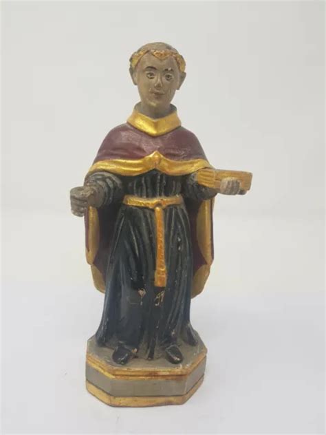 Antik Alt Holz Heilige Religi S Christian Kunst Figur Dekorativ Statue