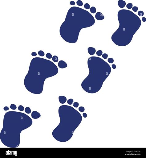 Baby Footprints In A Row Stock Vector Image Art Alamy