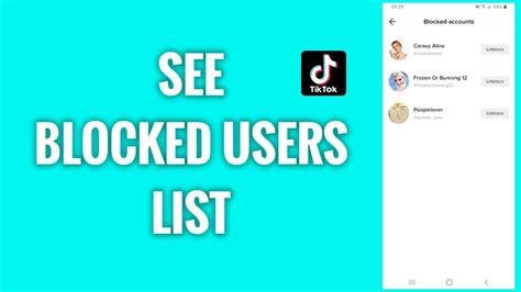 How To See A Blocked Users List On TikTok YouTube