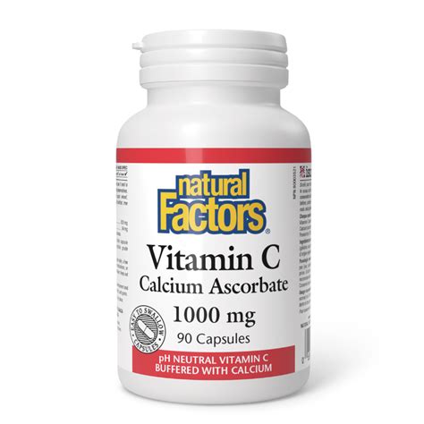 Natural Factors Vitamin C 1000mg Calcium Ascorbate 90 Capsules 12 Baskets Nutrition And Health Co