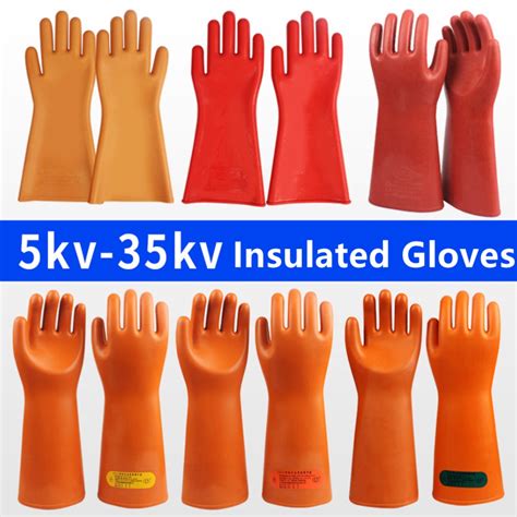 Insulated Gloves Electrical Wiring 5kv 10kv 12kv 20kv 25kv 35kv High