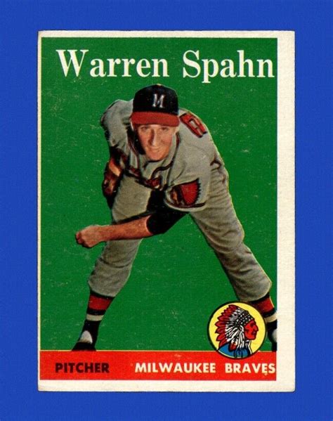 Topps Set Break Warren Spahn Vg Vgex Gmcards Ebay