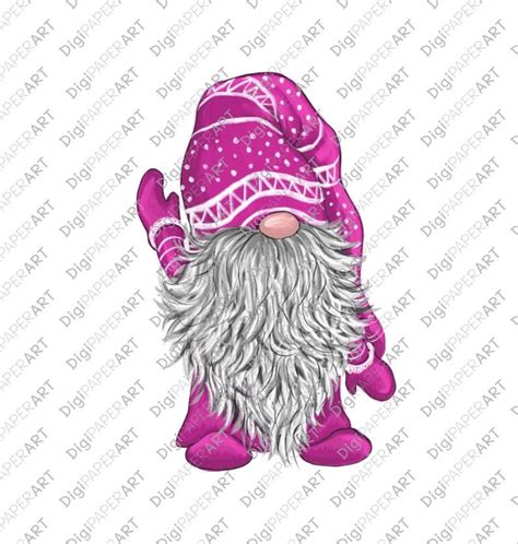 Christmas PNG Pink Gnomes Clipart Scandinavian Gnomes | Etsy ...