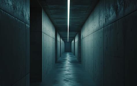 Premium Photo | Liminal space tall ceilings long hallways