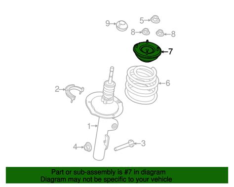 2011-2013 Ford Strut Mount BB5Z-18183-A | TascaParts.com