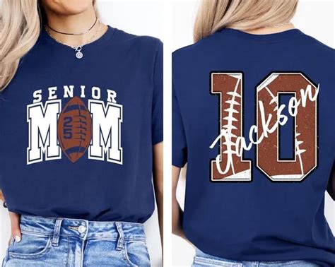 senior football mom shirt personalized football mom teefootball mom