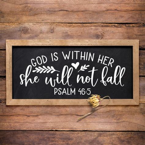 God Is Within Her She Will Not Fall Psalm 46 5 2 Religious Etsy Israel