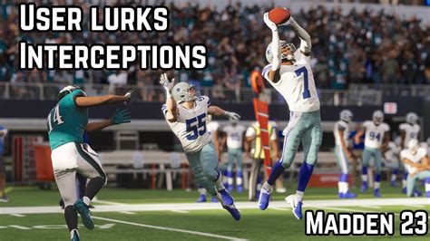 Madden 23 Interception And User Lurk Highlight Compilation YouTube