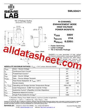 Sml A Datasheet Pdf Seme Lab