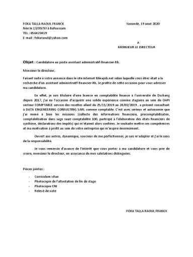 Mod Les De Lettres De Motivation Pour Postes Administratifs D Butants