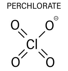 Perchlorate chemical structure skeletal formula Vector Image