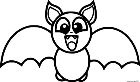 Coloriage Petite Chauve Souris Roaring Dessin Halloween Chauve Souris