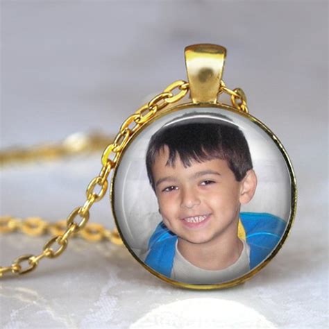 GOLD Personalized Custom Photo Pendant Necklace or Key Chain - Etsy