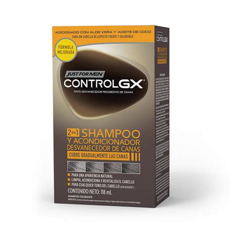 Tinte Just For Men Control Gx Desvanecedor Progresivo De Canas Shampoo Y Acondionador 118 Ml