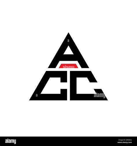 Acc Triangle Letter Logo Design With Triangle Shape Acc Triangle Logo