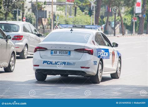 Car of Albanian Police Policia. Editorial Photography - Image of 2022 ...