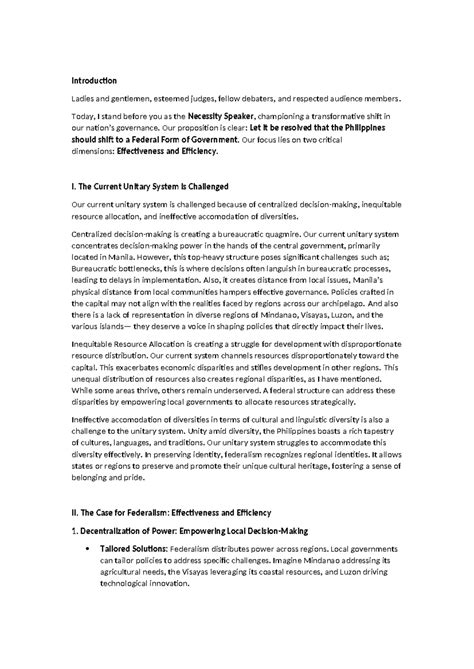 Debate-Necessity-Speech 2 - Introduction Ladies and gentlemen, esteemed