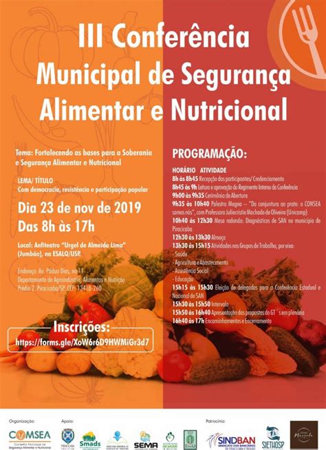 Da Semana Mundial Da Alimentação à Conferência Municipal De Segurança