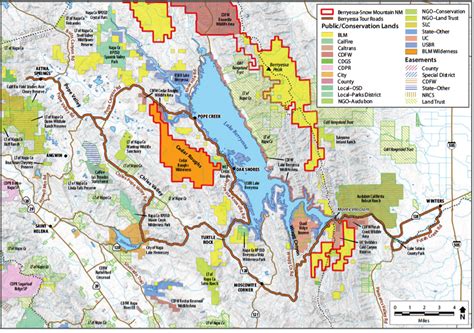 Lake Berryessa Relief Map