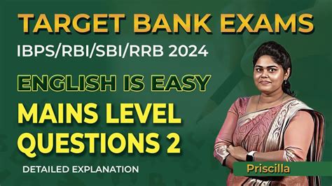 Target Bank Exams Ibps Rbi Sbi Rrb English Is Easy Mains