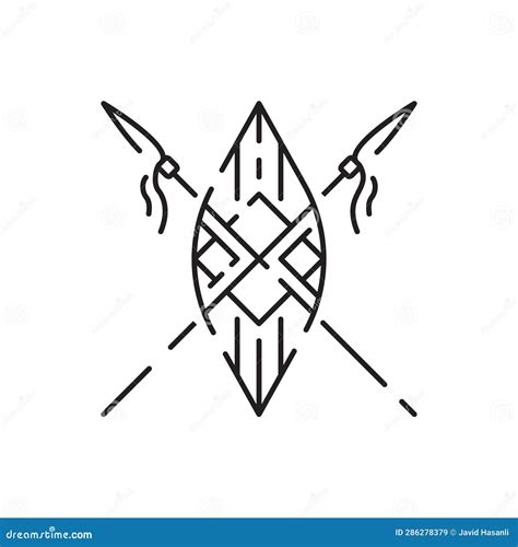 Safari Line Icon. Wildlife African Silhouettes with African Wild