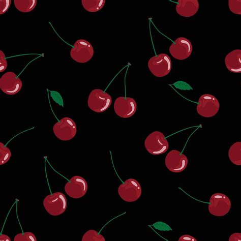 Vector Cute Cherry Seamless Pattern Background Illustration 7753741