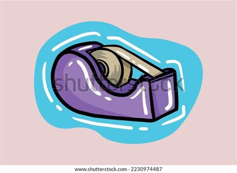 Purple Tape Dispenser Icon Vector Linear Stock Vector Royalty Free