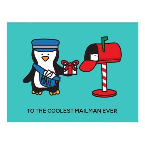 Christmas Holiday Mailman Mail Lady Postal Worker Postcard | Zazzle | Holiday design card ...