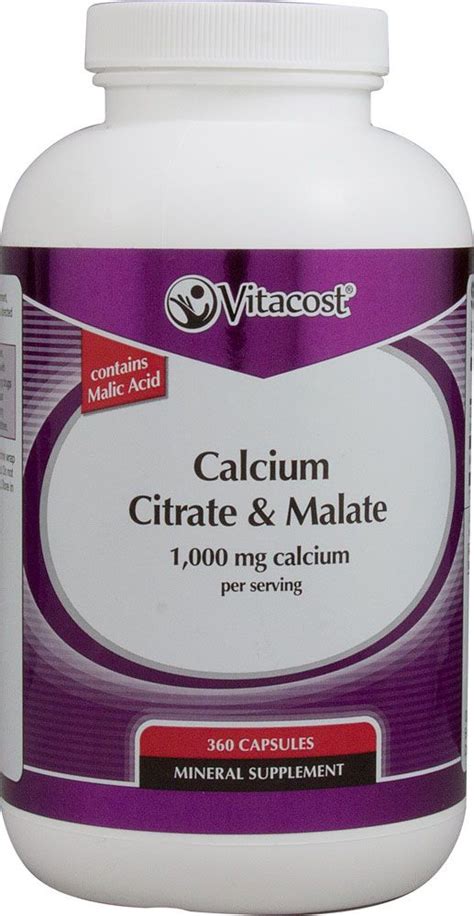 Vitacost Calcium Citrate Malate Mg Calcium Per Serving